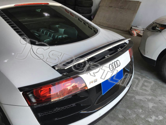 3pcs Set Carbon Fiber Rear Trunk Spoiler Fit For Audi R8