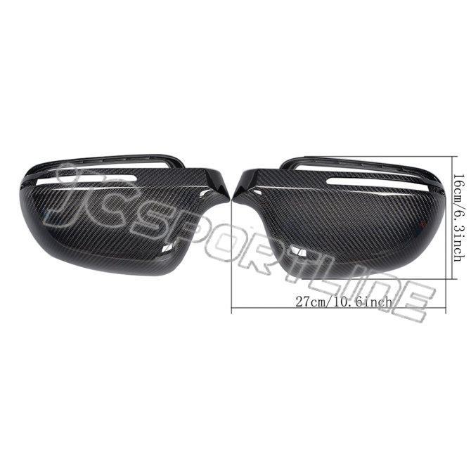 Full Replacement Carbon Fiber Wing Mirror Caps For Audi A4